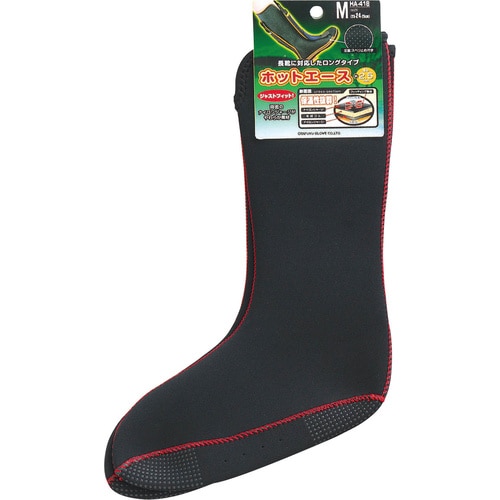 インナーソックス ロング 厚地タイプ レッド M