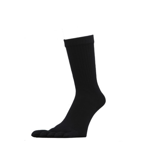 ストロングソックス 厚地タイプ 5本指2Pブラック