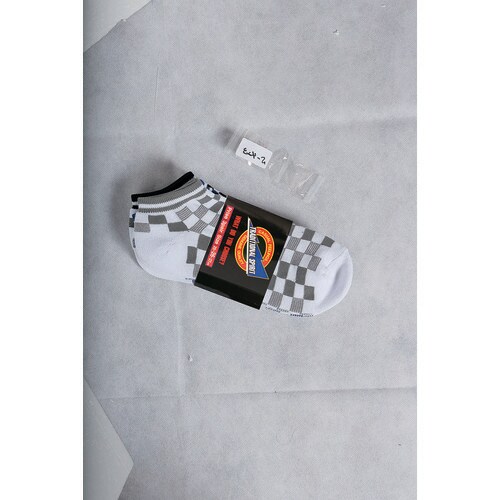 ブロックチェック 3足組(ホワイト・先丸)