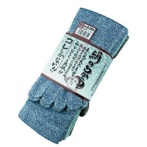 絹のちから 5本指 3足組 (モク)