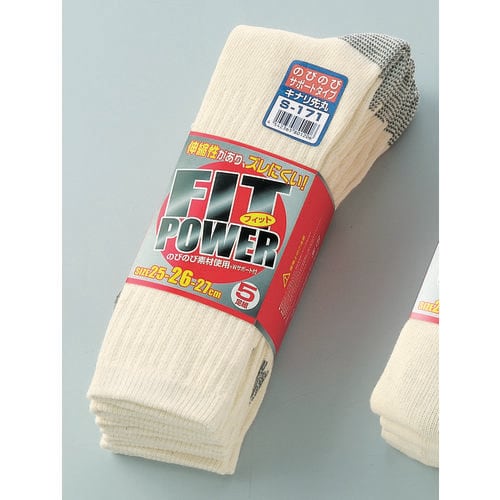 フィットパワー キナリ先丸 5足組 S−171