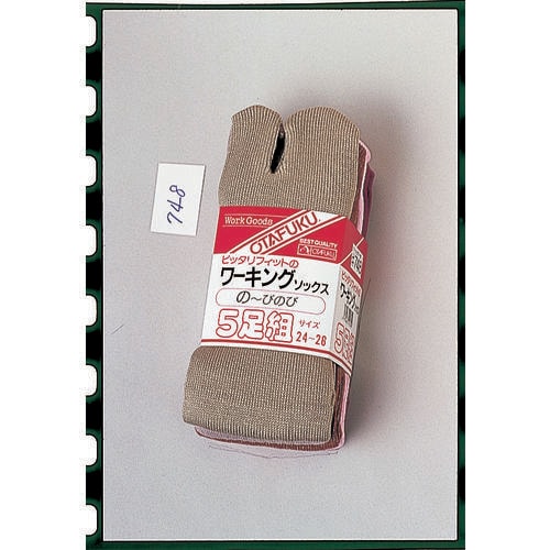 フィットワーキングソックス5足組(カラータビ型)