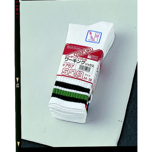 フィットワーキングソックス5足組(サラシ先丸線入)