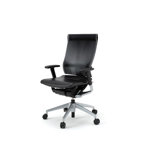 スピーナ 可動肘 マネジメント 皮革BK