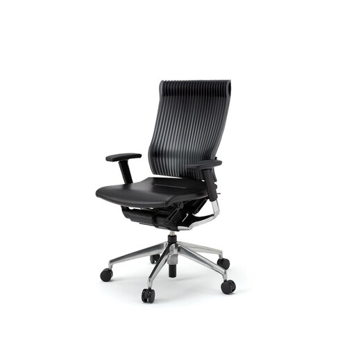 スピーナ 可動肘 マネジメント 皮革BK