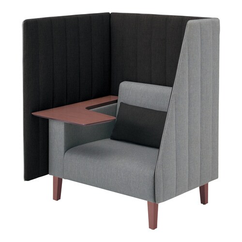 インターバル 3面 天板濃木目 内側色灰