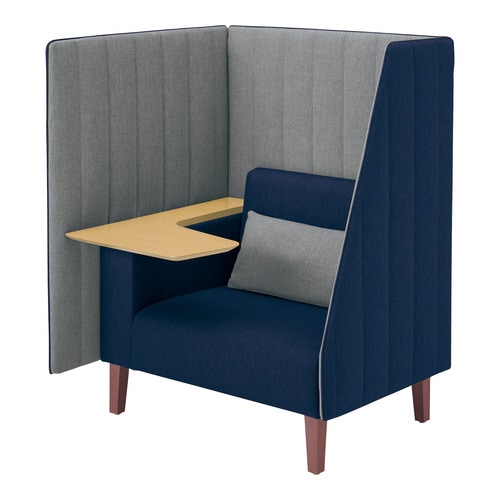 インターバル 3面 天板薄木目 外側色紺