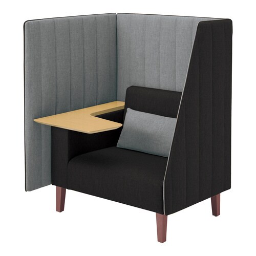 インターバル 3面 天板薄木目 外側色灰