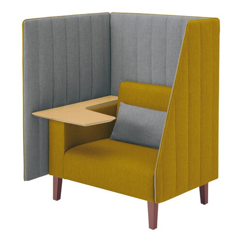 インターバル 3面 天板薄木目 外側色黄