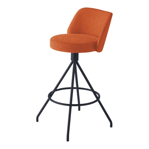 コーデ ハイチェア 黒脚 橙