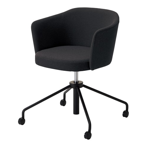 コーデ チェア 肘無 黒昇降脚 黒