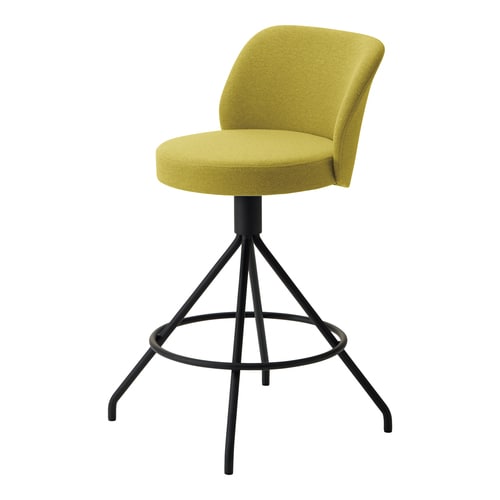 コーデ ミドルハイチェア 黒脚 黄