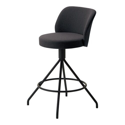 コーデ ミドルハイチェア 黒脚 黒