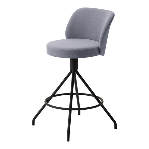 コーデ ミドルハイチェア 黒脚 明灰