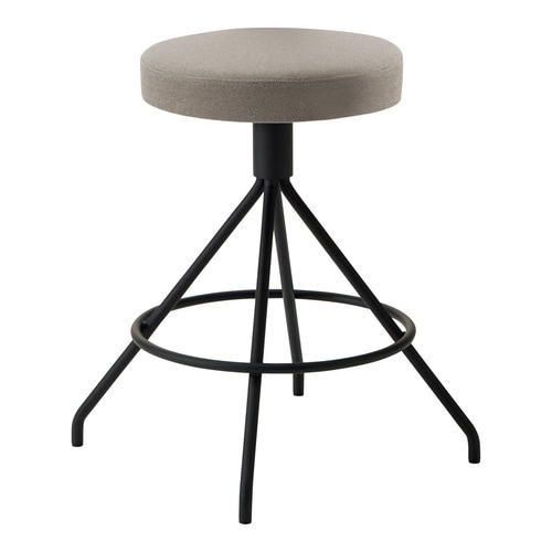 コーデ ミドルハイスツール 黒脚 濃灰