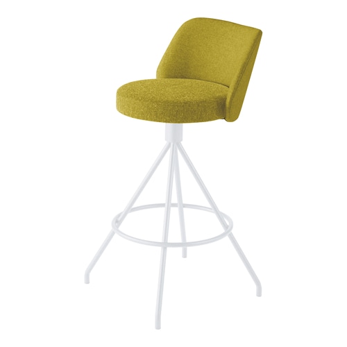 コーデ ハイチェア 白脚 黄