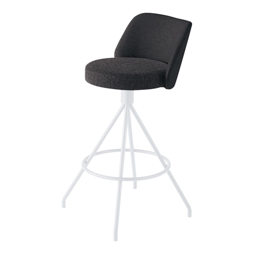 コーデ ハイチェア 白脚 黒