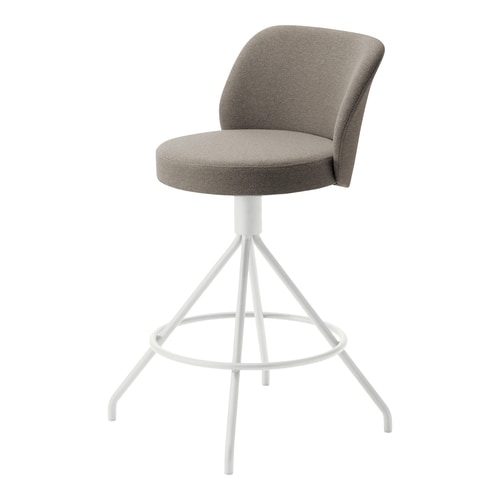 コーデ ミドルハイチェア 白脚 濃灰