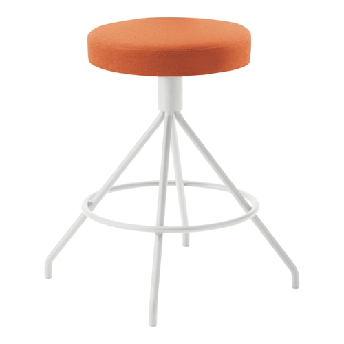 コーデ ミドルハイスツール 白脚 橙