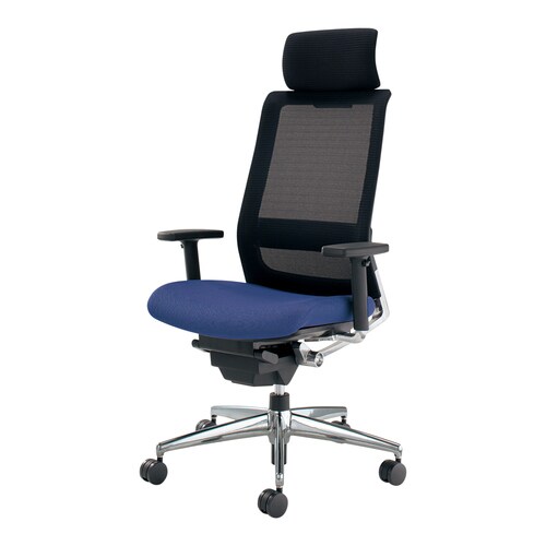 エアフォート 上下肘 ヘッドレスト付 座青 硬床用