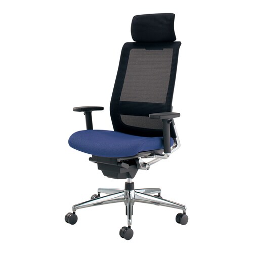 エアフォート 上下肘 ヘッドレスト付 座青 軟床用