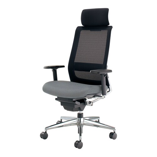 エアフォート 可動肘 ヘッドレスト付 座灰 軟床用