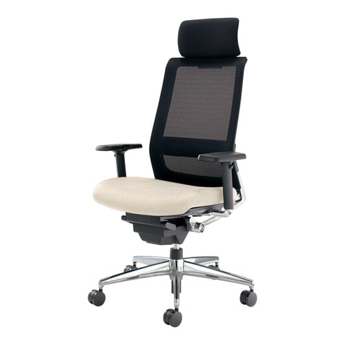 エアフォート 可動肘 ヘッドレスト付 座白 硬床用