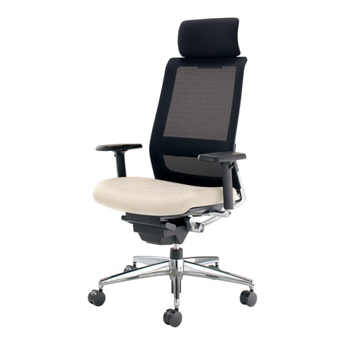 エアフォート 可動肘 ヘッドレスト付 座白 軟床用