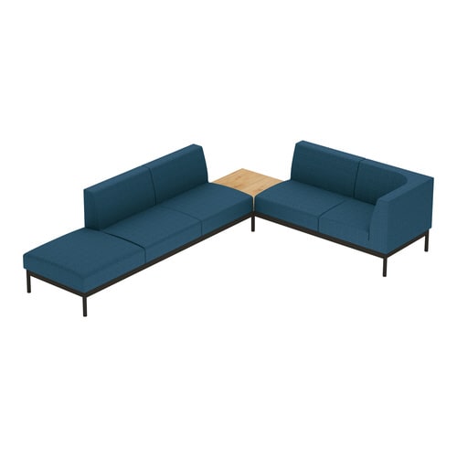 ソファ コレッソ コーナーB 座青天板明茶 脚黒