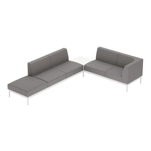 ソファ コレッソ コーナーB 座灰天板白 脚白