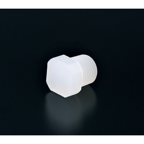 PP製切削樹脂配管部品 プラグ PZ08 5ヶ入