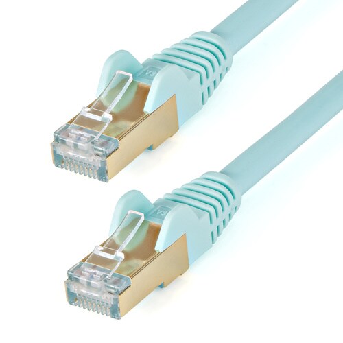 Cat6a LANケーブル 1.5m アクア