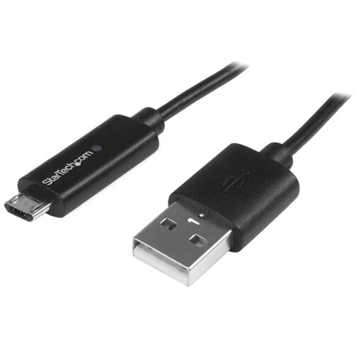 MicroUSBケーブル 充電通知LED付 1m