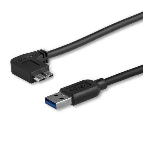 MicroUSB3.0変換ケーブル L型左 2m