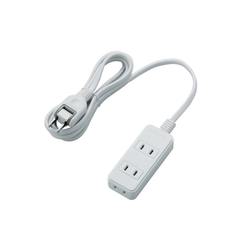 スイングプラグタップ 3個口 ホワイト 2m