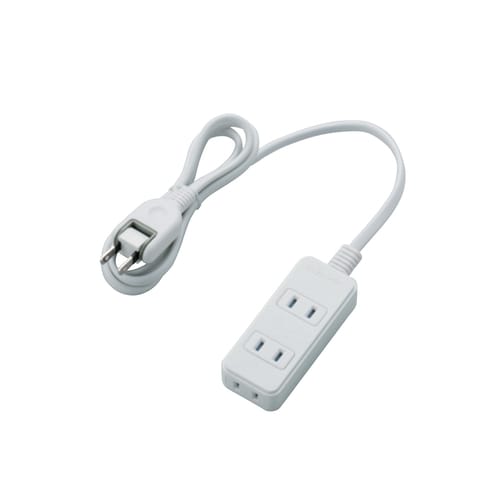 ほこり防止付きシャッタータップ 3個口 WH 1m