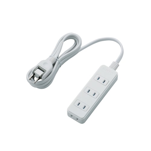 ほこり防止付きシャッタータップ 4個口 WH 2m