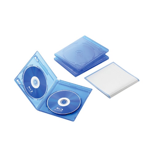ブルーレイディスクケース3枚パック クリアブルー