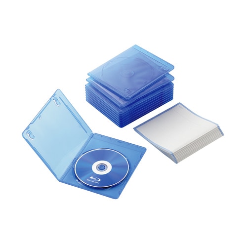 スリムブルーレイケース10枚パック クリアブルー