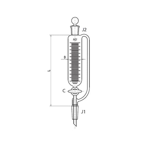 平衡形滴下ロートガラスコック30mL