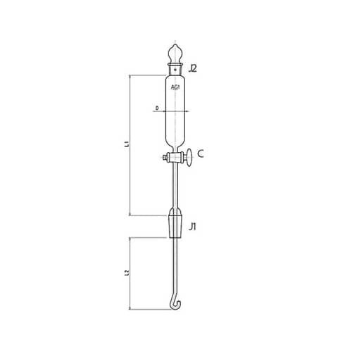 注入ロート ガラスコック 60mL