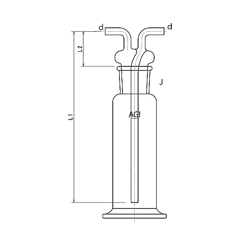 4100−500ノズル式ガス洗浄瓶