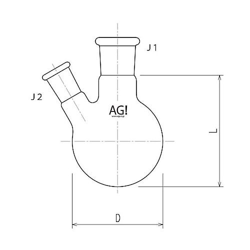 3108−025−1M1M二ツ口フラスコ
