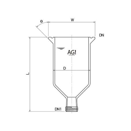 3954−3000−45C 円錐反応容器