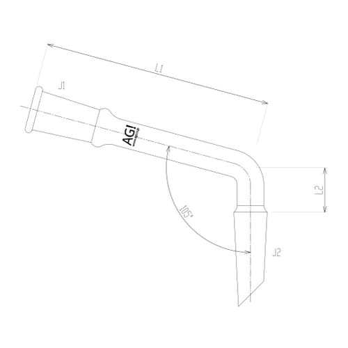 2574−5L−200 L字連結管