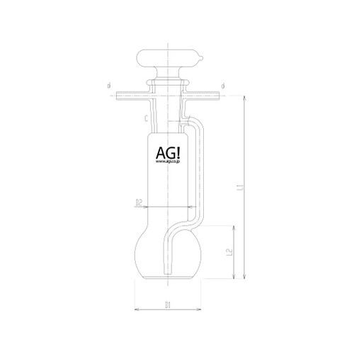 2396−4L 吸湿瓶 ガラスコック