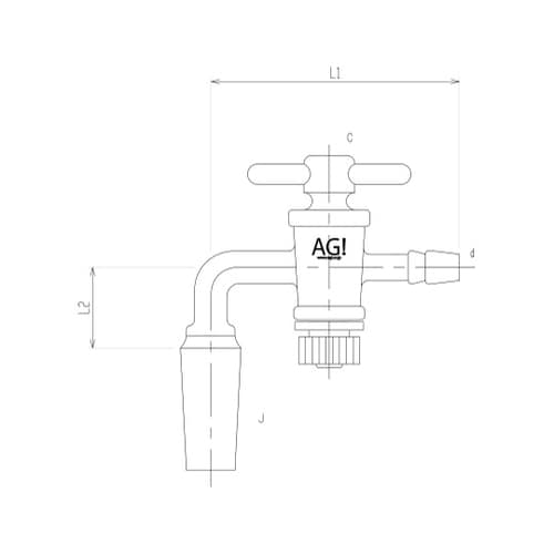 2426−4L PTFEコック付排気管