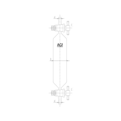 ガス採取管 PTFE コック 4202−500T