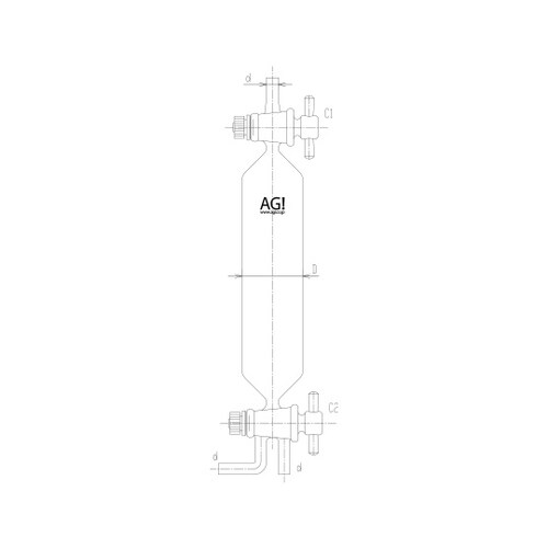 ガス採取管 PTFE コック 4204−300T