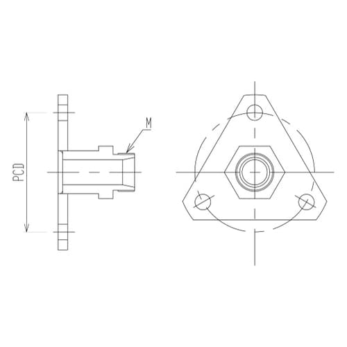 9131−15/16 Mネジ変換フランジ